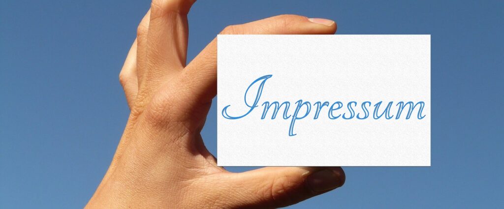 business card, imprint, about us